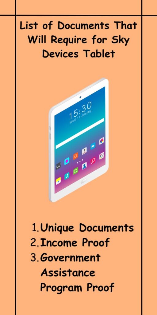 List of Documents That Will Require for Sky Devices Tablet