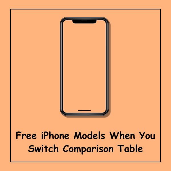 Free iPhone Models When You Switch Comparison Table