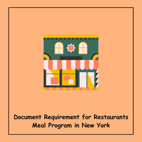 Document Requirement for Restaurants Meal Program in New York