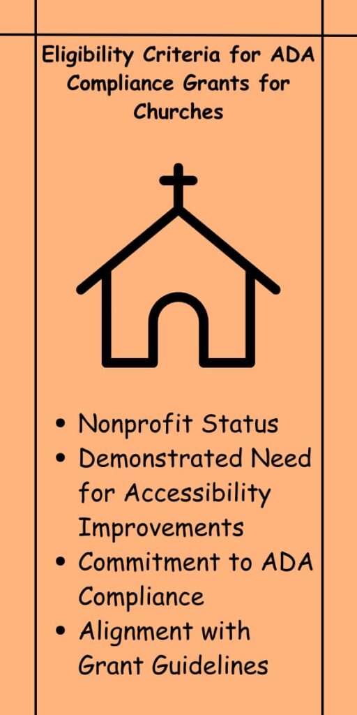 Eligibility Criteria for ADA Compliance Grants for Churches