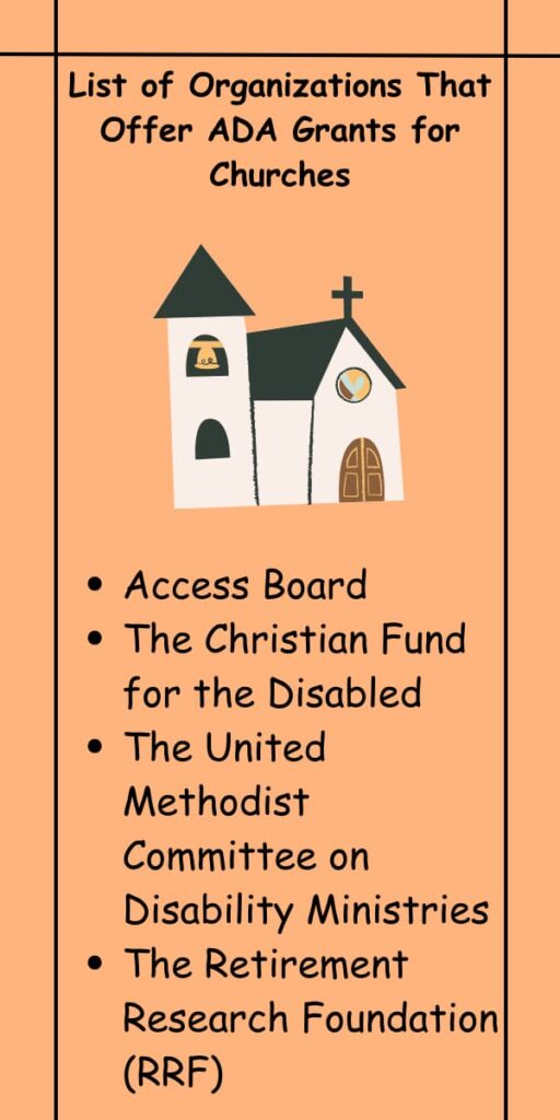 List of Organizations That Offer ADA Grants for Churches